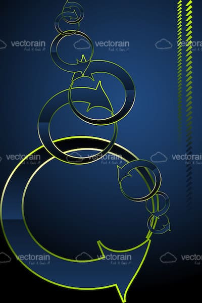 Abstract Looped Arrow Chain